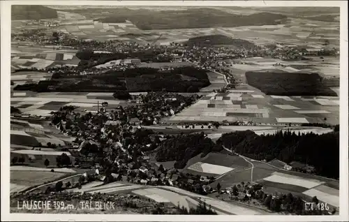 Foto Ak Waltersdorf Großschönau Oberlausitz, Lausche, Talblick, Vogelperspektive
