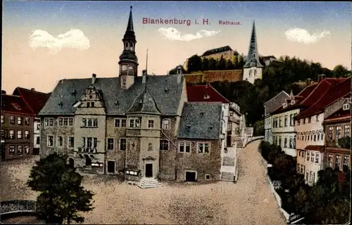 Ak Blankenburg am Harz, Rathaus