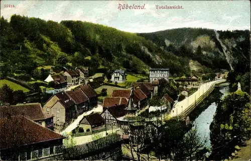 Ak Rübeland Oberharz am Brocken, Totalansicht der Ortschaft