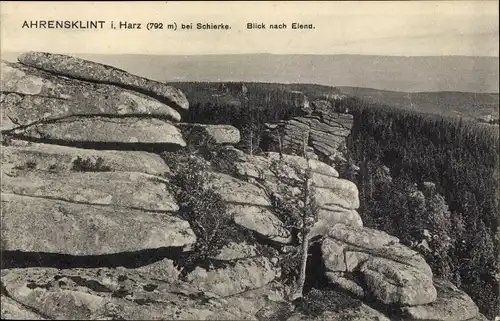 Ak Elend Oberharz am Brocken, Ahrensklint, Blick nach Elend