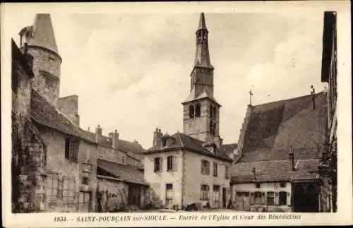 Ak Saint Pourçain sur Sioule Allier, Kirchpartie