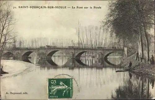 Ak Saint Pourçain sur Sioule Allier, Le Pont sur la Sioule