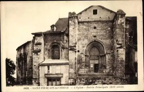 Ak Saint Pourçain sur Sioule Allier, Kirche