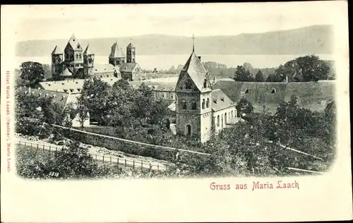 Relief Ak Glees in der Eifel, Kloster Maria Laach am Laacher See