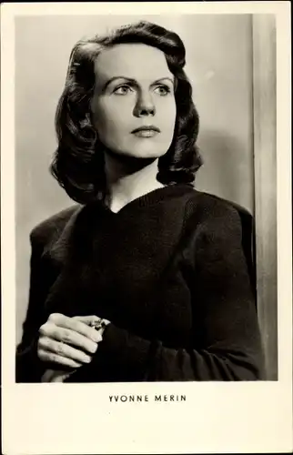 Ak Schauspielerin Yvonne Merin, Portrait