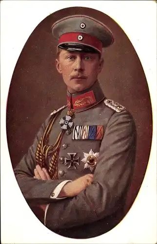 Ak Kronprinz Wilhelm von Preußen, Portrait, Uniform, Orden