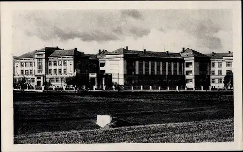 Ak Domažlice Taus Reg. Pilsen, Teilansicht der Stadt, Gebäude