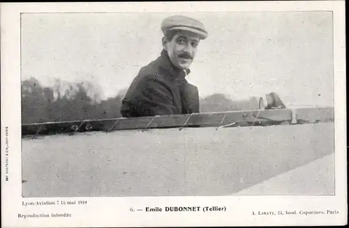 Ak Dubonnet, Monoplan Tellier, Lyon Aviation 1910