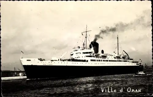 Ak Dampfer, Dampfschiff Ville d'Oran, CGT, French Line