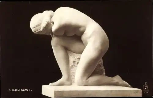 Ak Plastik von H. Wahl, Klage