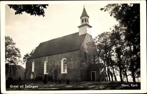 Ak Sellingen Groningen Niederlande, Herv Kerk