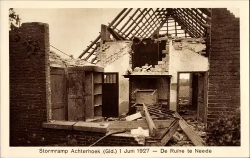 Ak Achterhoek Gelderland, Stormramp 1927, de Ruine te Neede