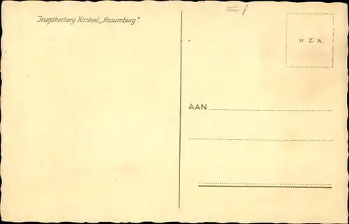 Ak Heemskerk Nordholland, Jeugdherberg Kasteel Assumburg