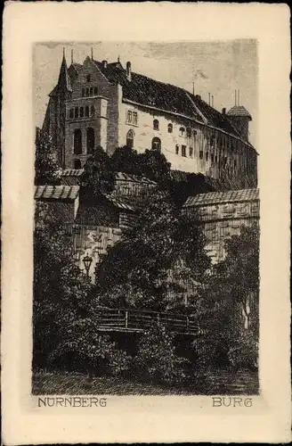 Künstler Ak Nürnberg in Mittelfranken, Burg