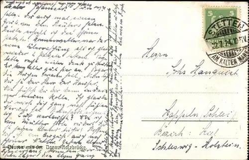 Ak Beuron an der Donau Württemberg, Teilansicht mit Donau Holzbrücke