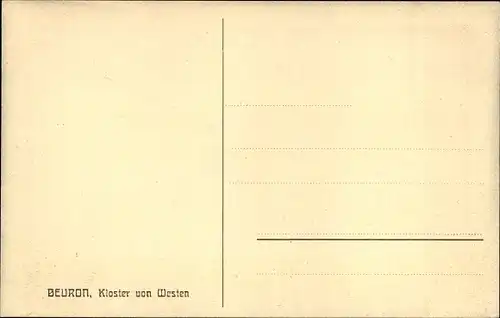 Künstler Ak Beuron Württemberg, Kloster von Westen, Wald