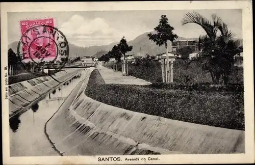 Ak Santos Brasilien, Avenida do Canal, Kanal