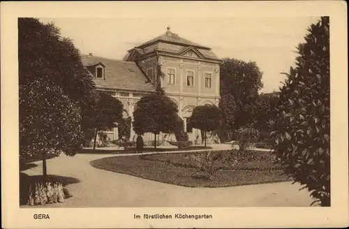 Ak Gera in Thüringen, im fürstlichen Küchengarten