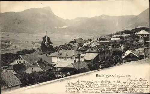 Ak Ballaigues Kanton Waadt, Dorfansicht