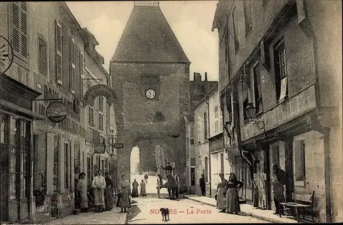 Ak Noyers Yonne, La Porte, Stadttor