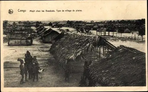 Ak Basakata DR Kongo Zaire, Mbuli chez les Basakata, Type de village de plaine