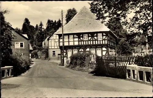 Ak Suhler Neundorf Suhlerneundorf Suhl in Thüringen, Fachwerkhaus