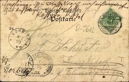 Ak Meerane in Sachsen, Bismarckplatz mit Kirche