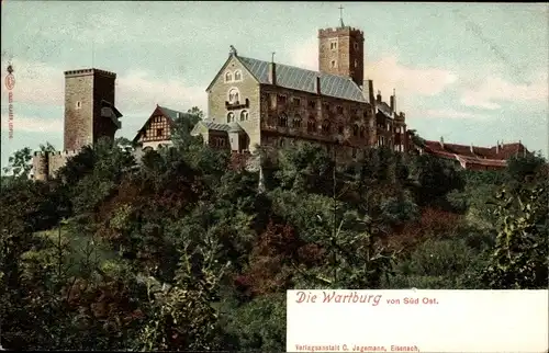 Ak Lutherstadt Eisenach in Thüringen, Wartburg, Blick von Süd-Ost