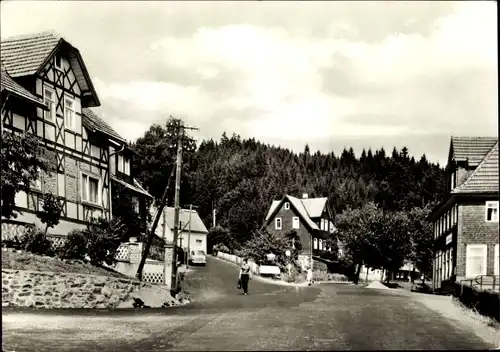 Ak Heubach Masserberg in Thüringen, Straßenpartie