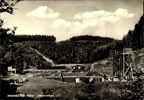 Ak Altenfeld Großbreitenbach in Thüringen, Schwimmbad