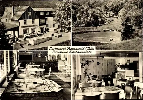 Ak Frauenwald am Rennsteig Ilmenau in Thüringen, Gaststätte Fraubachmühle