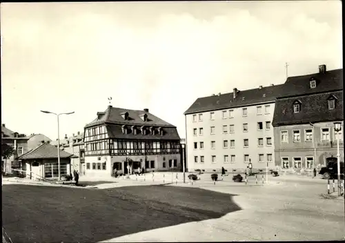Ak Zwönitz im Erzgebirge Sachsen, Markt mit HO Hotel Roß