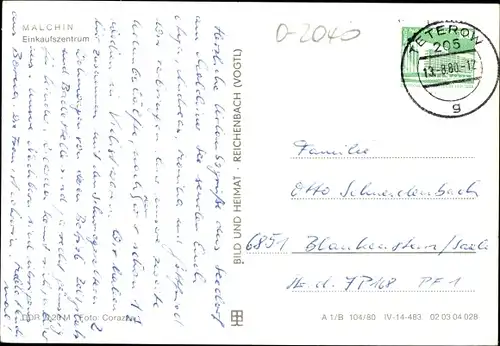 Ak Malchin in Mecklenburg, Einkaufszentrum