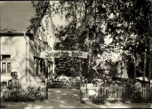 Ak Kemberg im Landkreis Wittenberg, Dübener Heide, HO Gaststätte Oppin, Waldschänke