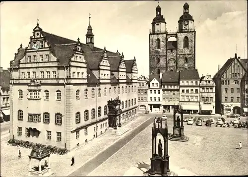 Ak Lutherstadt Wittenberg, Marktplatz