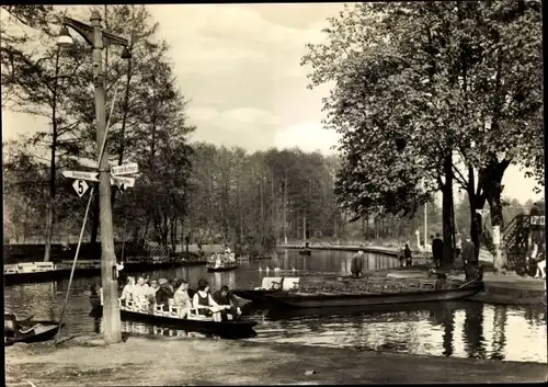 Ak Lübbenau im Spreewald, Kahnabfahrtsstelle