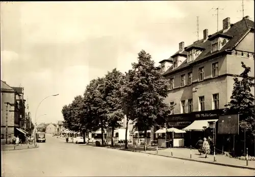 Ak Weißwasser in der Oberlausitz, Blick in die Muskauer Straße