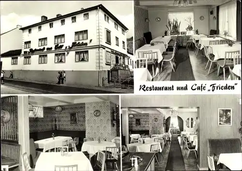 Ak Schweina Bad Liebenstein im Wartburgkreis, Restaurant und Café Frieden