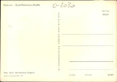 Ak Demmin in Vorpommern, Ernst Thälmann-Straße