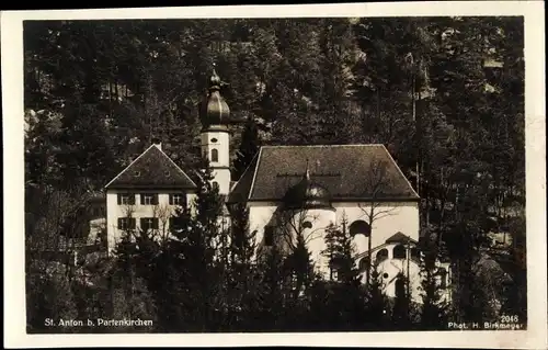 Ak Garmisch Partenkirchen in Oberbayern, Wallfahrtskirche Sankt Anton