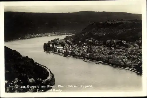 Ak Boppard am Rhein, Gesamtansicht, Filsen, Kamp