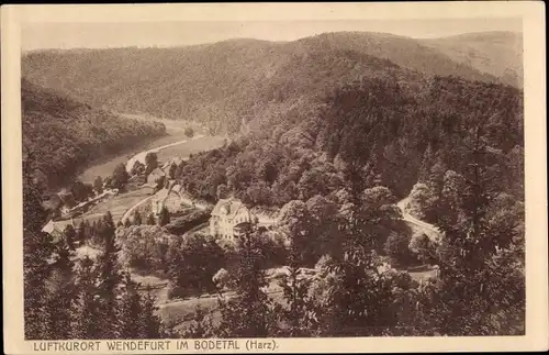 Ak Wendefurth Thale im Harz, Teilansicht