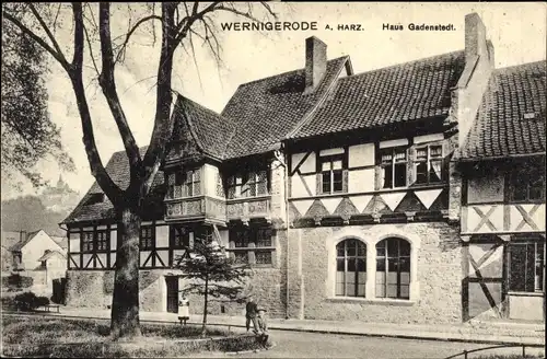 Ak Wernigerode am Harz, Blick auf Haus Gadenstedt