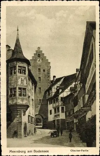 Ak Meersburg am Bodensee, Obertor Partie