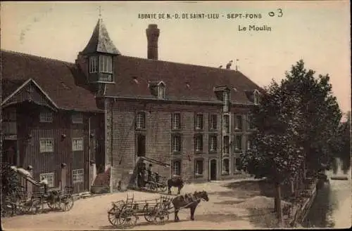 Ak Abbaye de N.-D. de Saint Lieu, sept fons, le Moulin