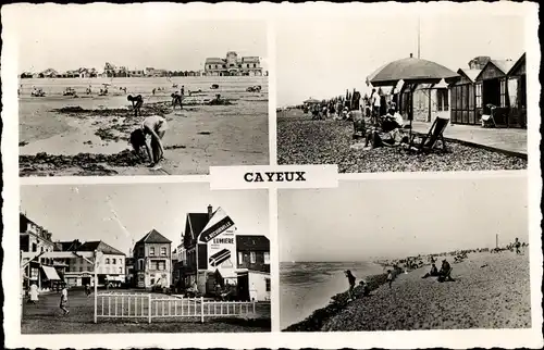 Ak Cayeux Somme, Strandszenen, Ortsansicht