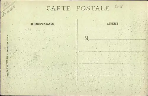 Ak Beuvraignes Somme, Barricade erigee par nos poilus, Unterstand, Barrikade, Soldaten, 1. Weltkrieg