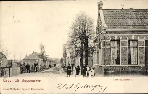 Ak Sappemeer Groningen Niederlande, Wilhelminastraat