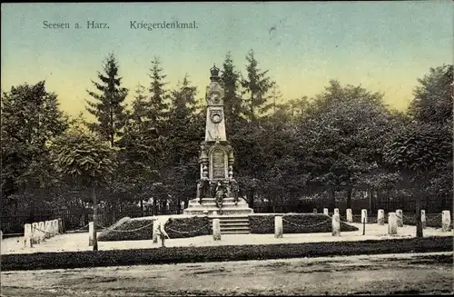 Ak Seesen am Harz, Kriegerdenkmal