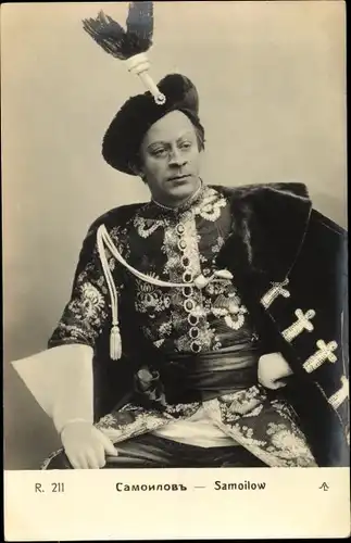 Ak Schauspieler Samoilow, Portrait
